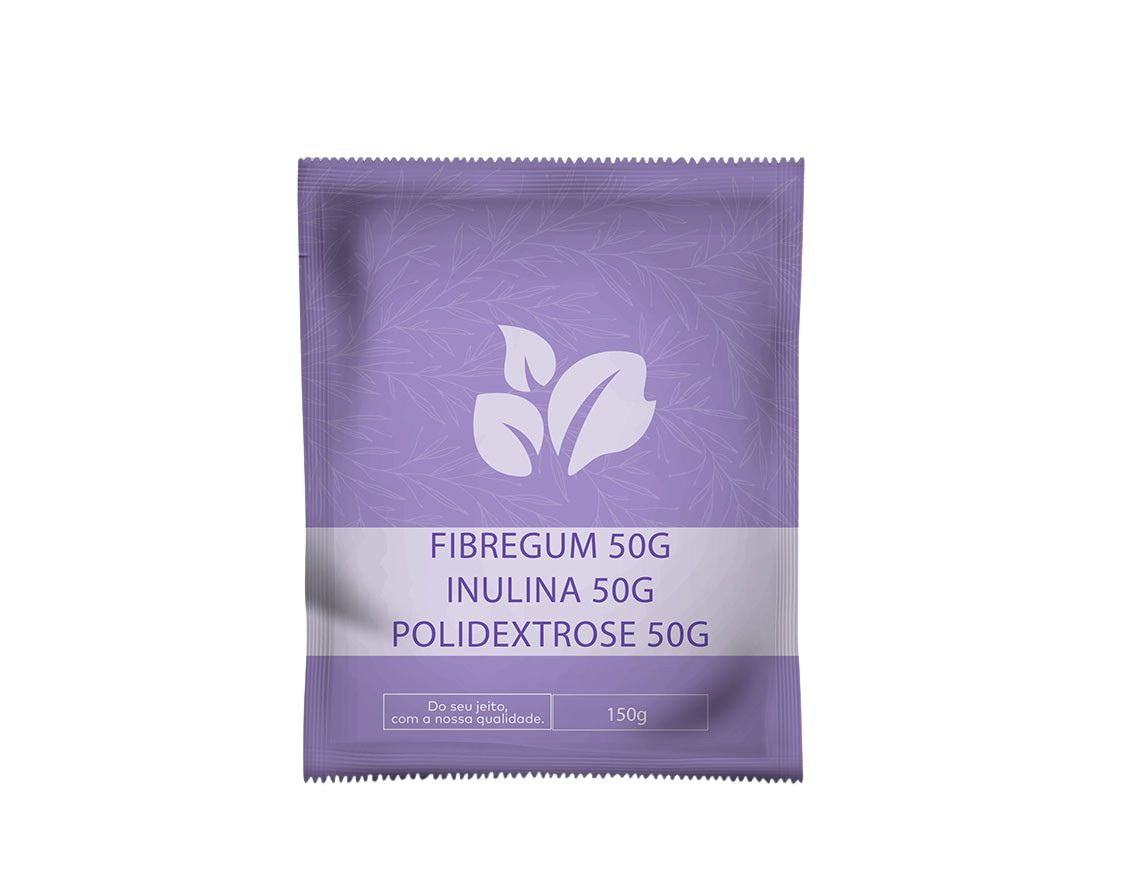 Composto de Fibras Prebióticas - Fibregum + Inulina + Polidextrose - 150g